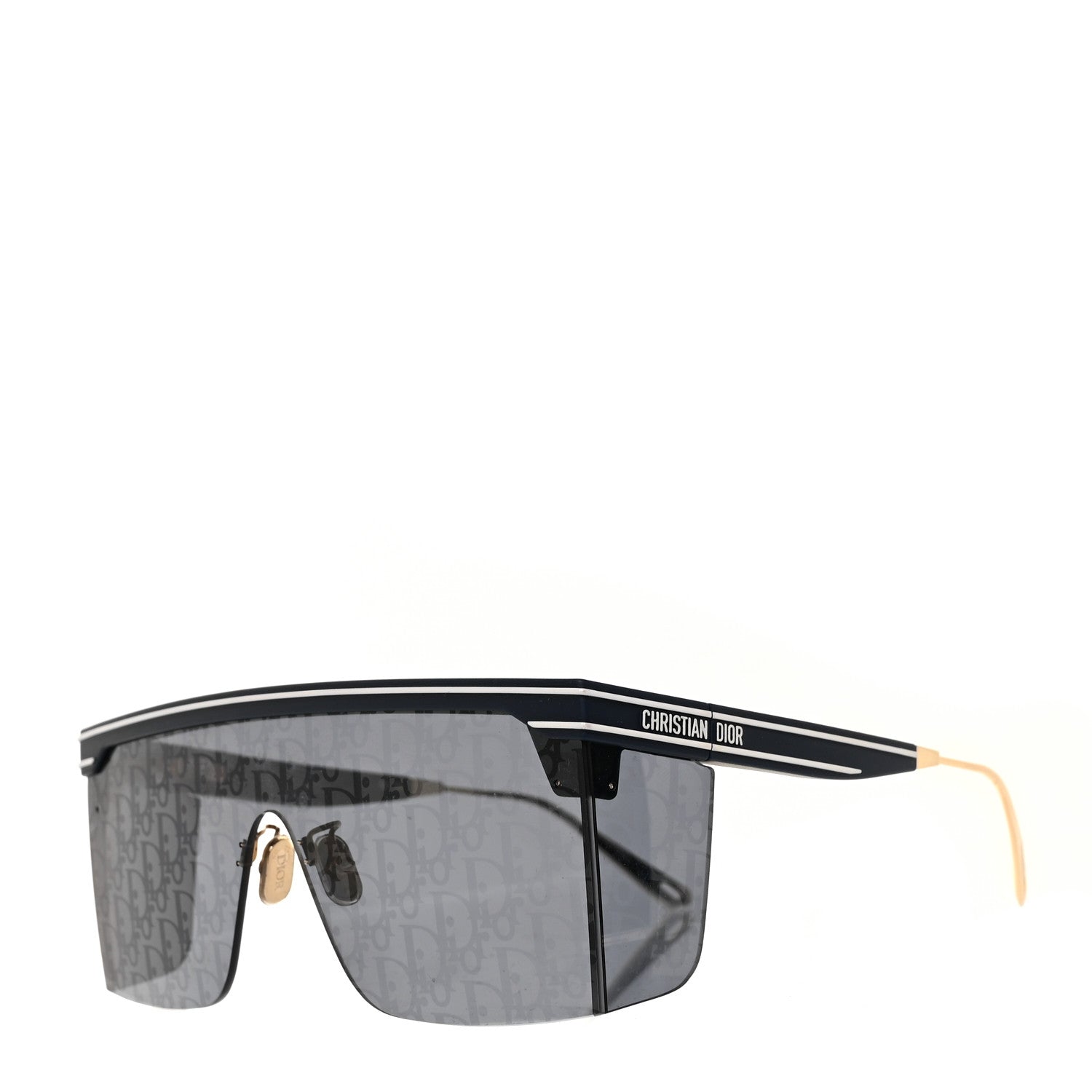 Christian Dior Oblique Diorclub M1U Mask Sunglasses Blue 1 of 8