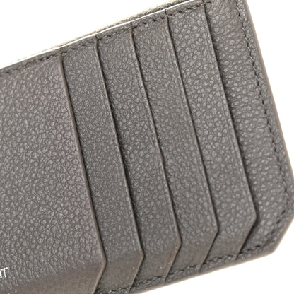 Saint Laurent Grained Calfskin 5 Fragments Zip Pouch Card Holder Earth 8 of 11
