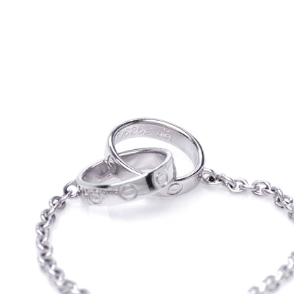Cartier 18K White Gold Interlocking LOVE Bracelet 4 of 6