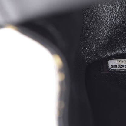 Chanel Calfskin Crocodile Embossed Graffiti 2.55 Cocodile Reissue 225 Flap Black Gold 7 of 11