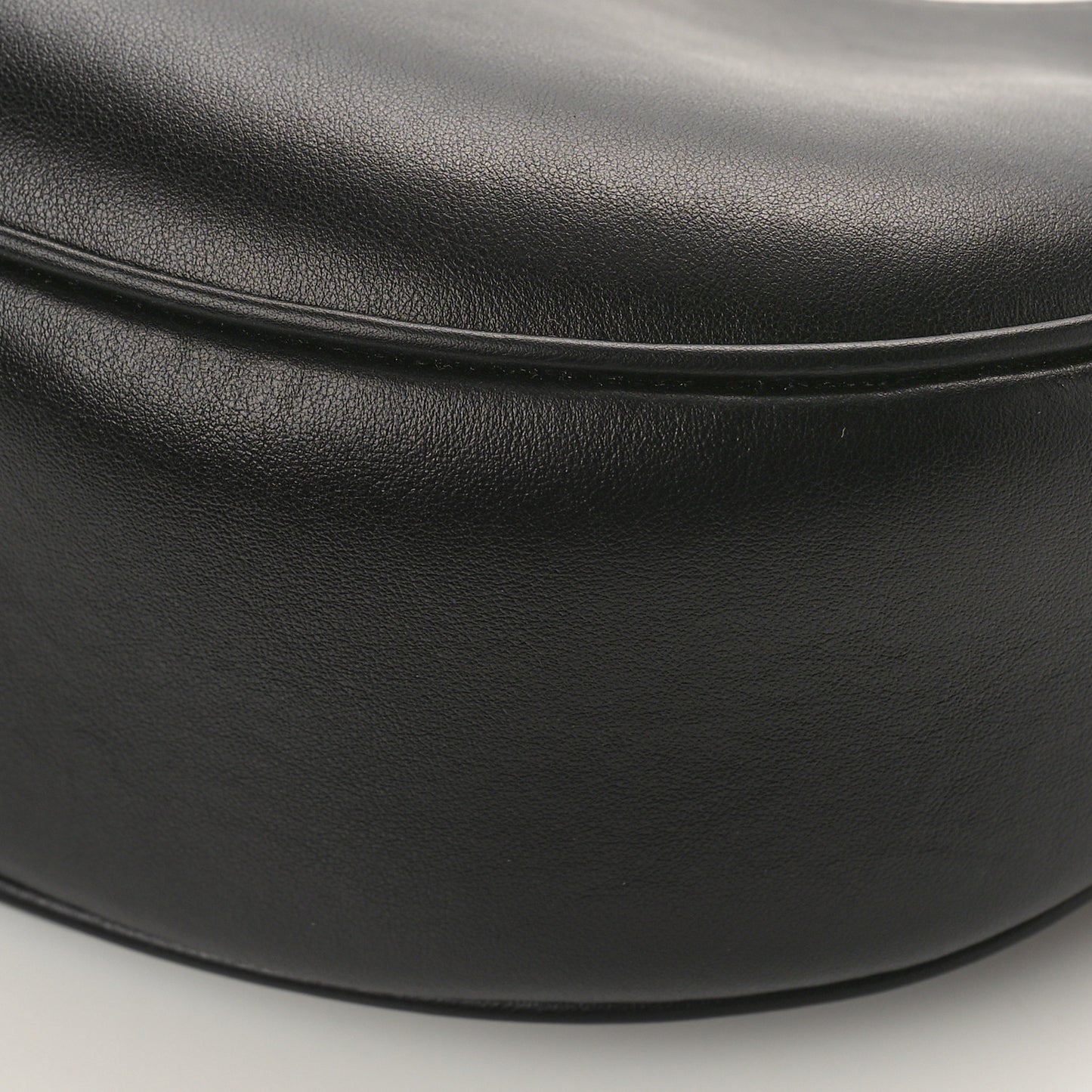 Smooth Calfskin Medium Strap Ava Shoulder Bag Black