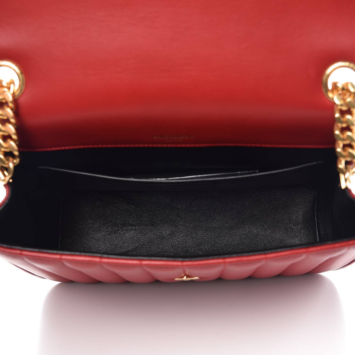 Lambskin Matelasse Monogram Large Vicky Chain Bag Rouge Eros