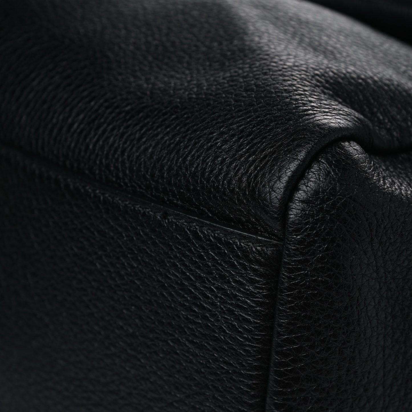 Grained Deerskin Large Miss Sicily Satchel Black