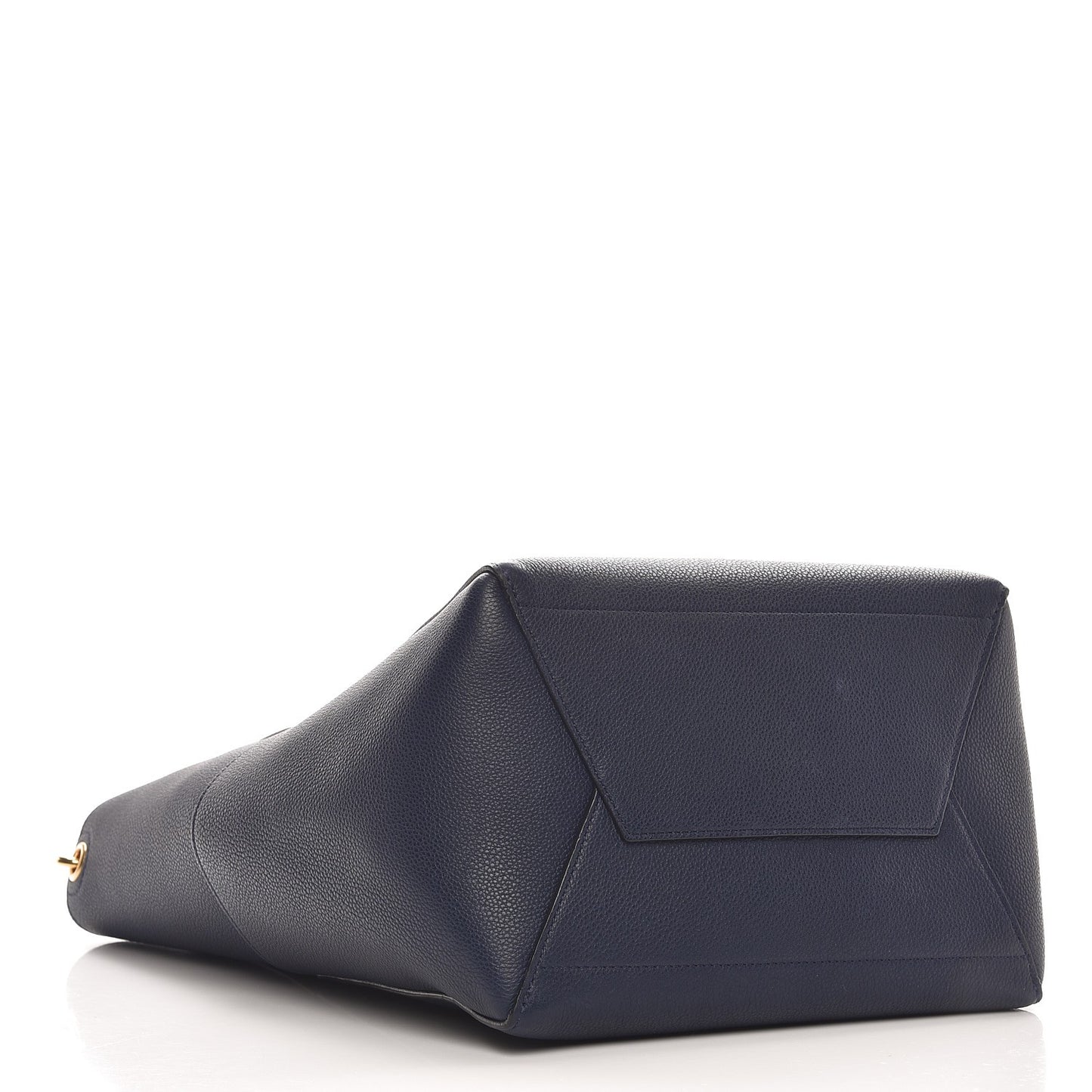 Soft Grained Calfskin Sangle Bucket Bag Navy Blue