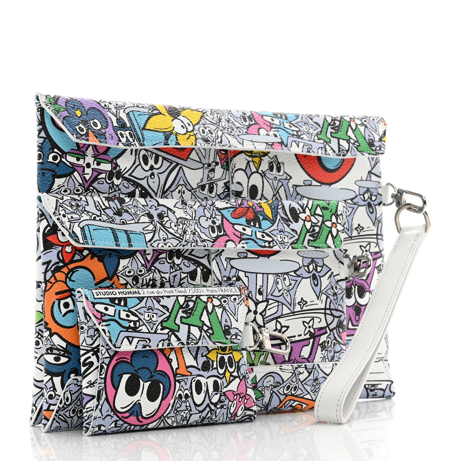 Louis Vuitton Monogram Comics Trio Envelope Pouch Multicolor 3 of 10