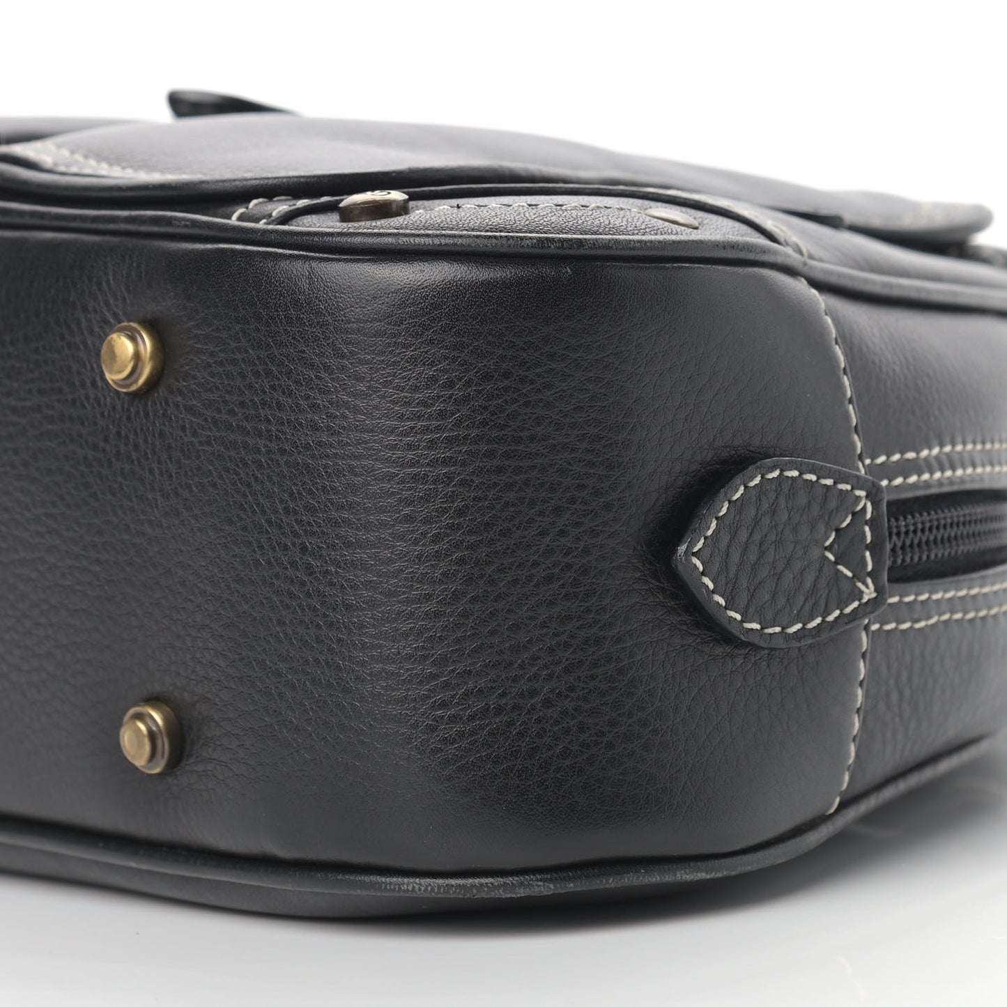 Calfskin Saddle Bowler Black