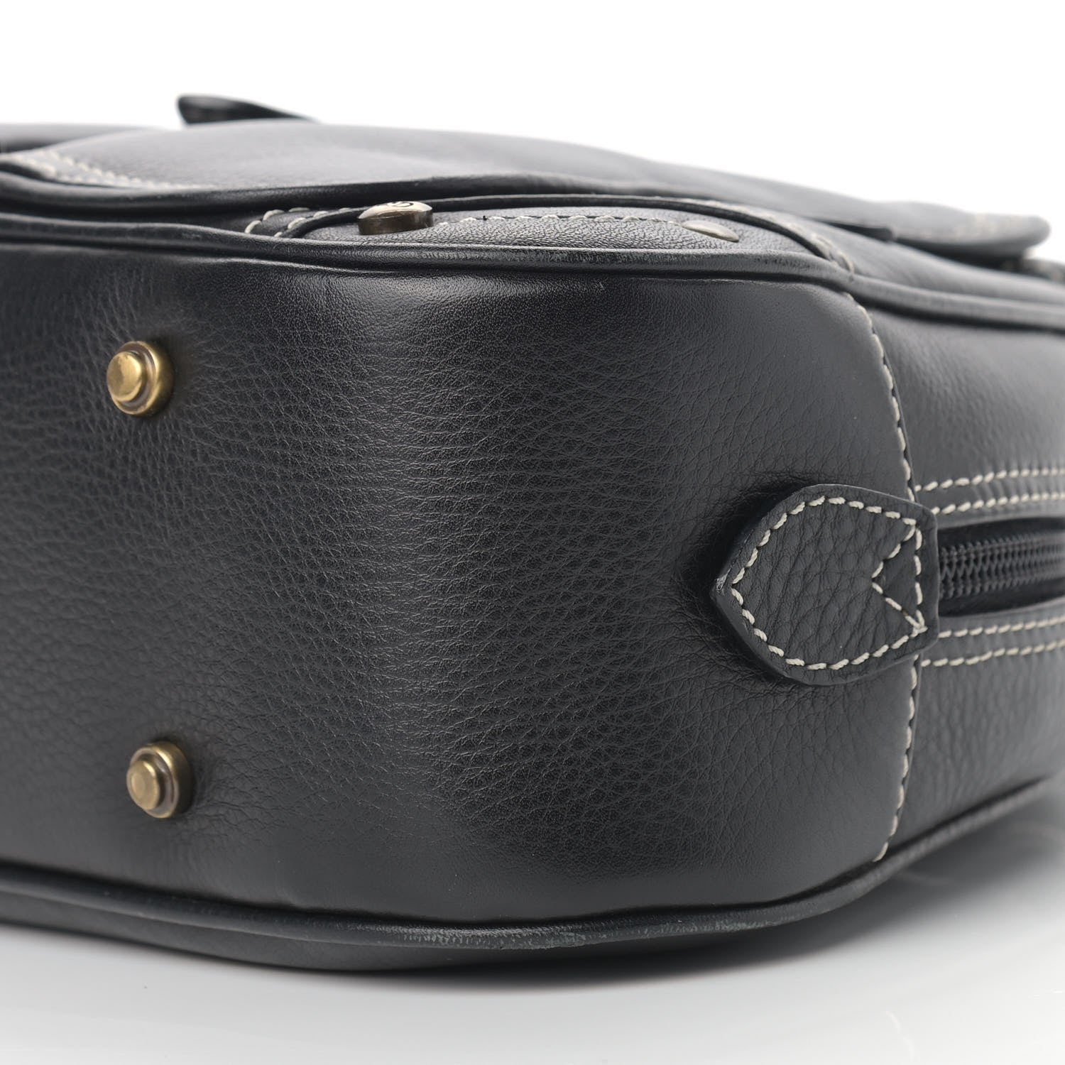 Christian Dior Calfskin Saddle Bowler Black 9 of 13