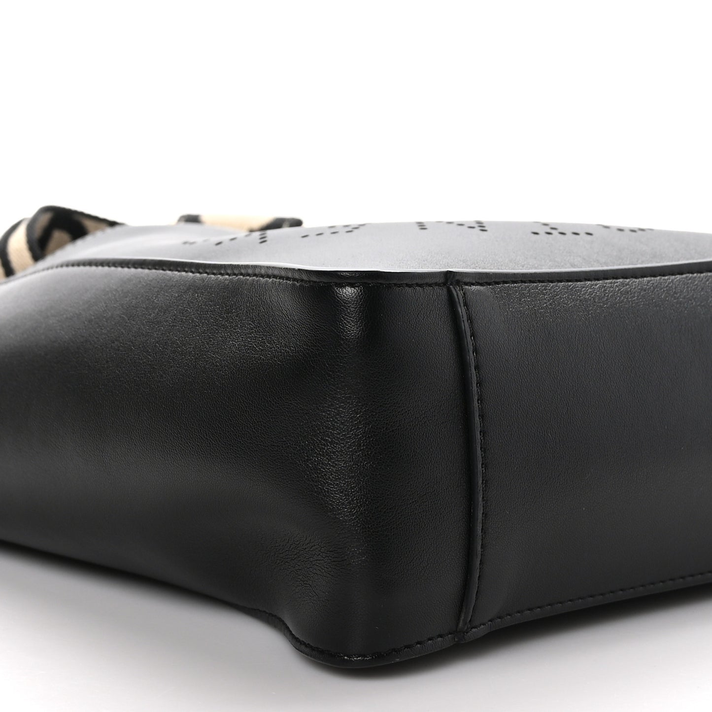 STELLA MCCARTNEY Eco Alter Nappa Perforated Logo Mini Crossbody Black
