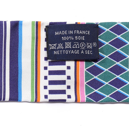 Hermes Silk Voltes Et Pirouettes Twilly Indigo Rose Multicolor 4 of 4