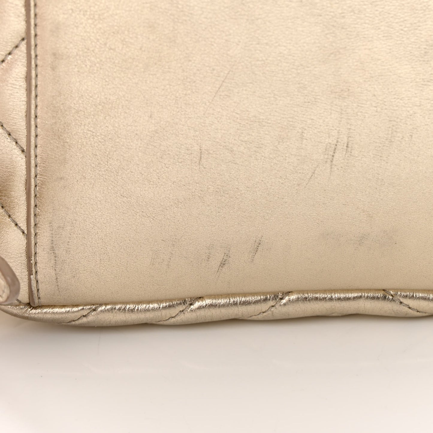 Lambskin Matelasse Monogram Joe Backpack Pale Gold