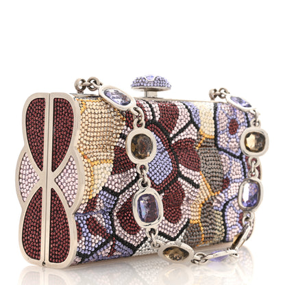 Judith Leiber Swarovski Crystal Floral Minaudiere Clutch Multicolor 4 of 10