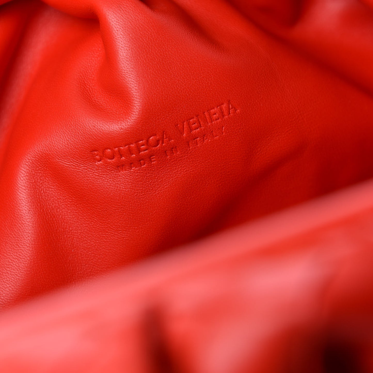 Nappa Maxi Intrecciato The Pouch Oversized Clutch Bright Red