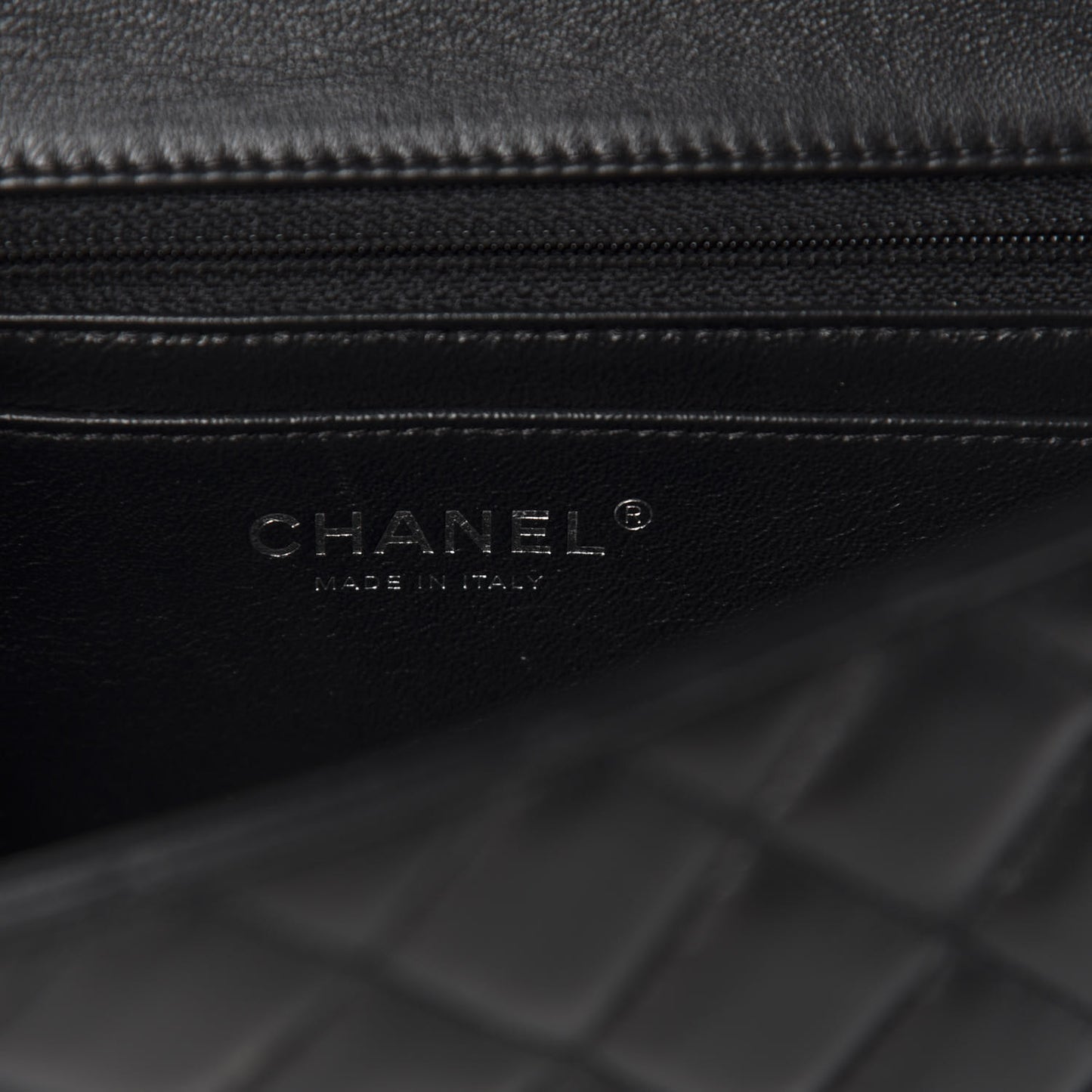 Lambskin Quilted Mini Rectangular Flap Black