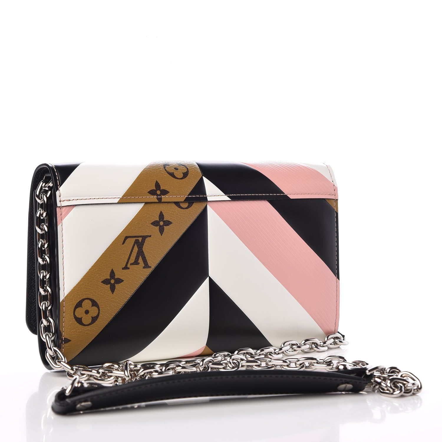 Louis Vuitton Epi Reverse Monogram Twist Chain Wallet Rose Ballerine 3 of 7