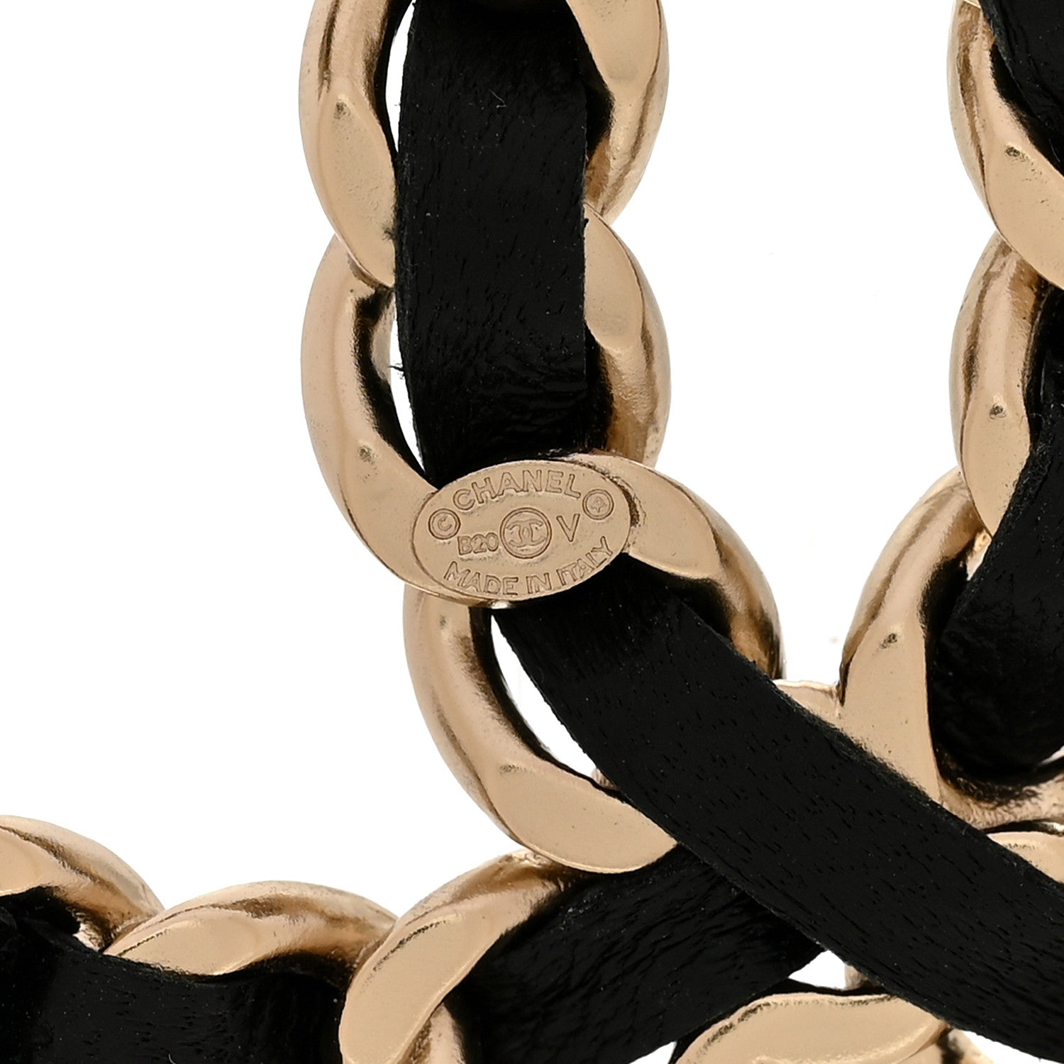 Chanel Lambskin Chain CC Brooch Black Gold 3 of 3