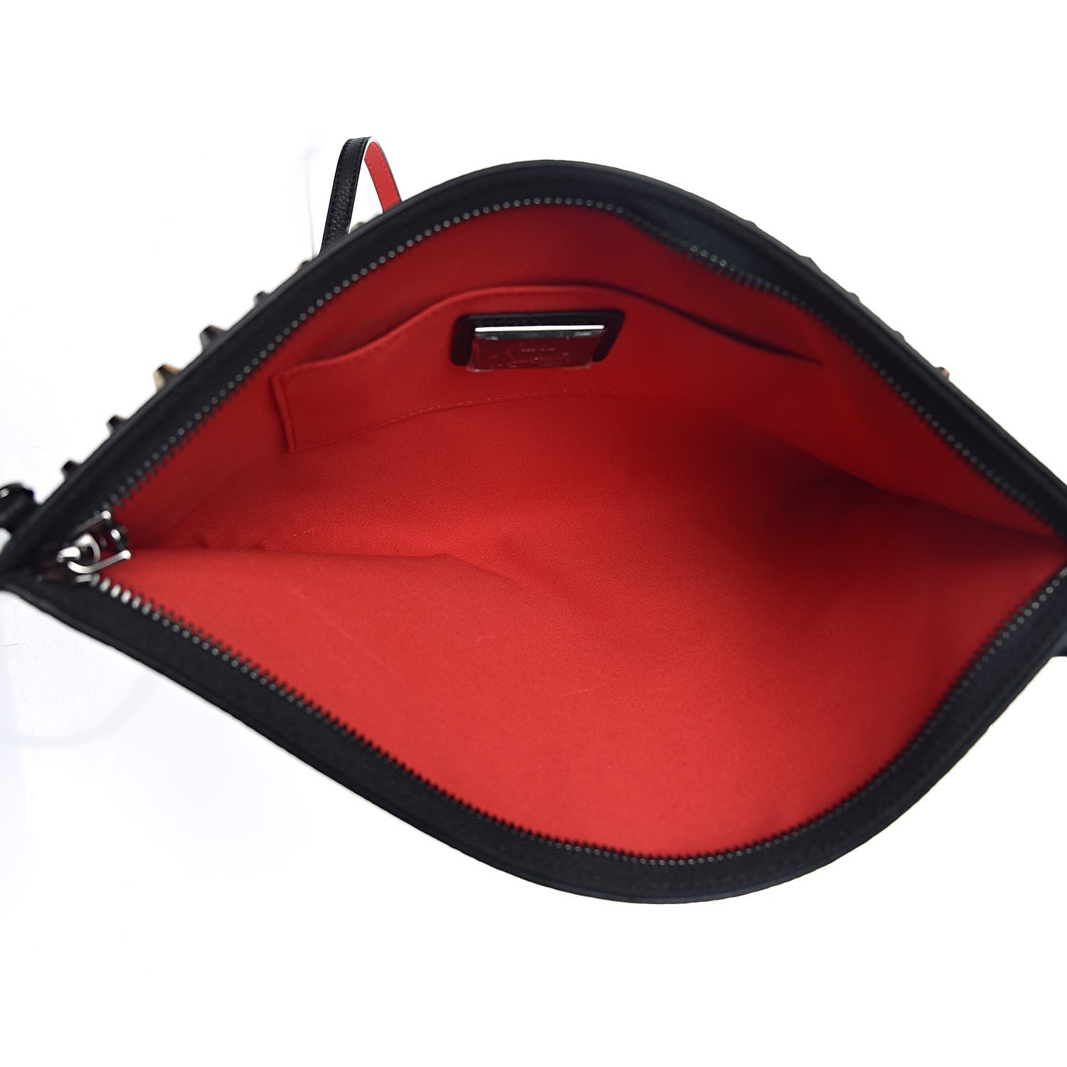 Christian Louboutin Calfskin Empire Trashmix Spike Loubiclutch Clutch Black 5 of 11
