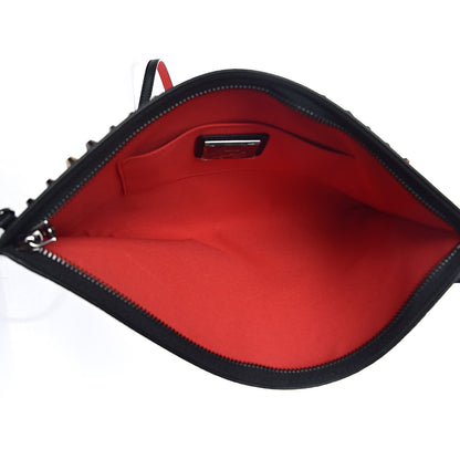 Christian Louboutin Calfskin Empire Trashmix Spike Loubiclutch Clutch Black 5 of 11