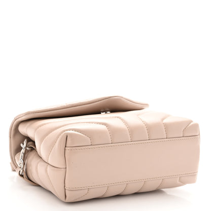 Saint Laurent Calfskin Y Quilted Monogram Toy Loulou Crossbody Bag Nude Powder 4 of 10