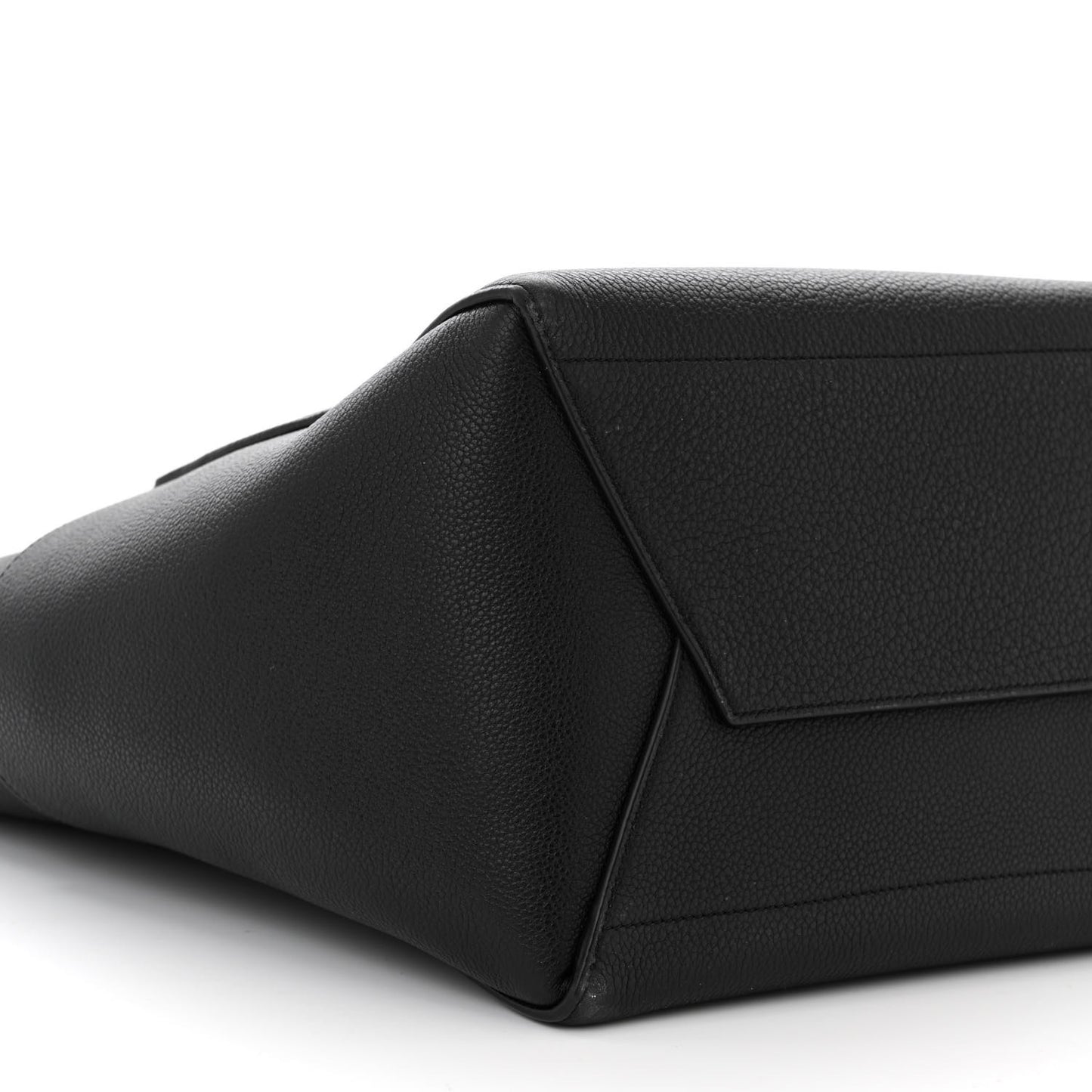 Soft Grained Calfskin Sangle Bucket Bag Black