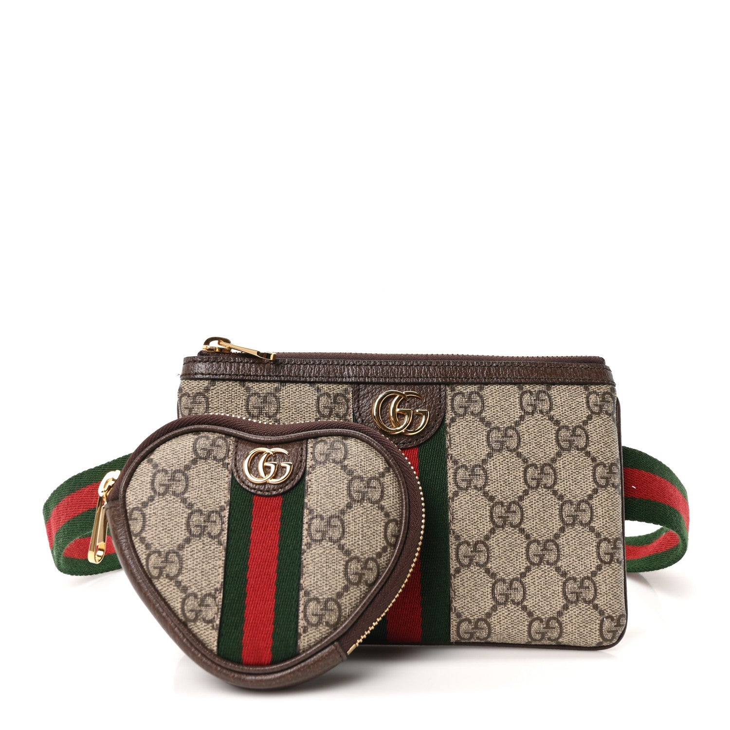 Gucci GG Supreme Monogram Web Ophidia Utility Belt Bag 85 34 Beige Ebony New Acero 3 of 10