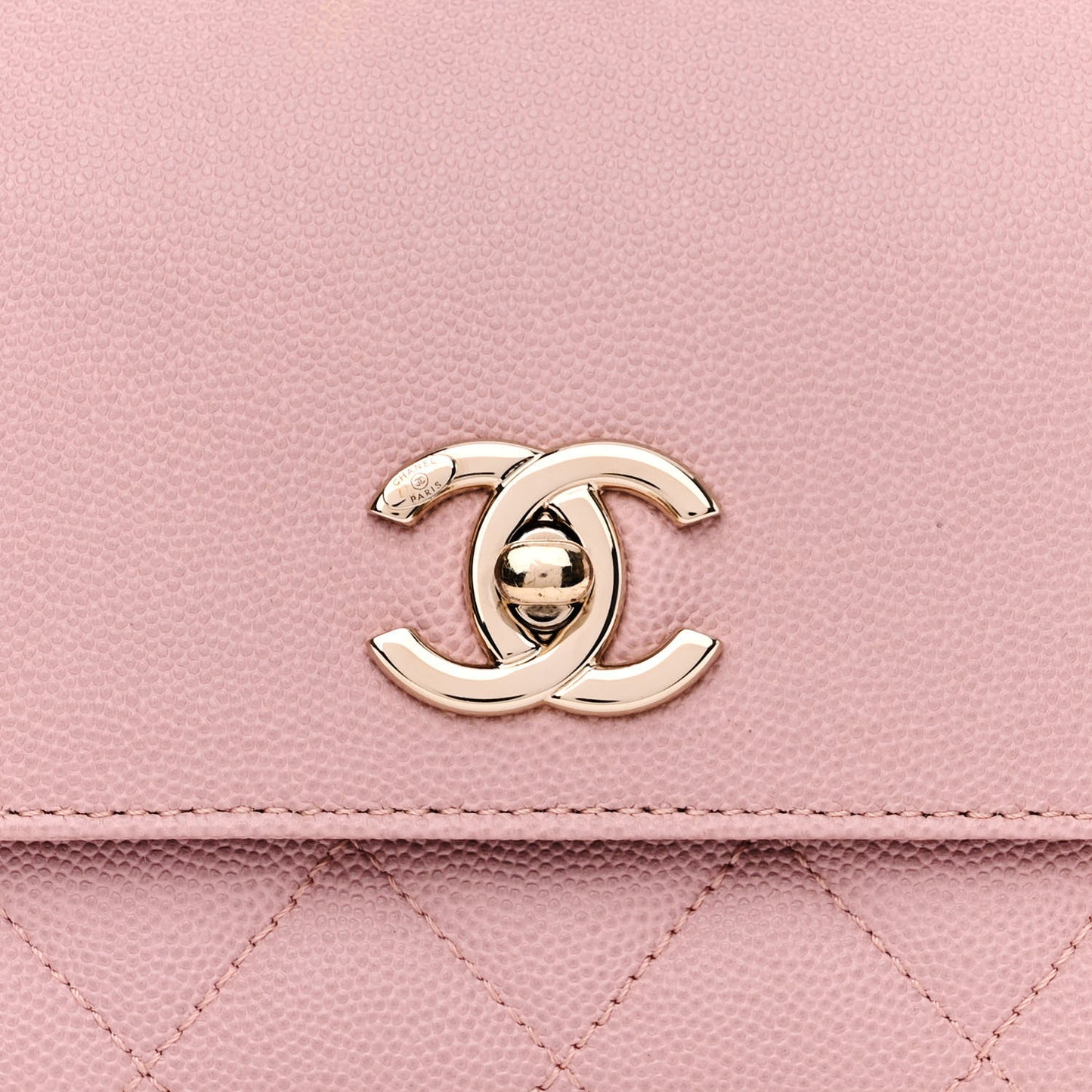 Caviar Quilted Small Business Affinity Flap Light Pink