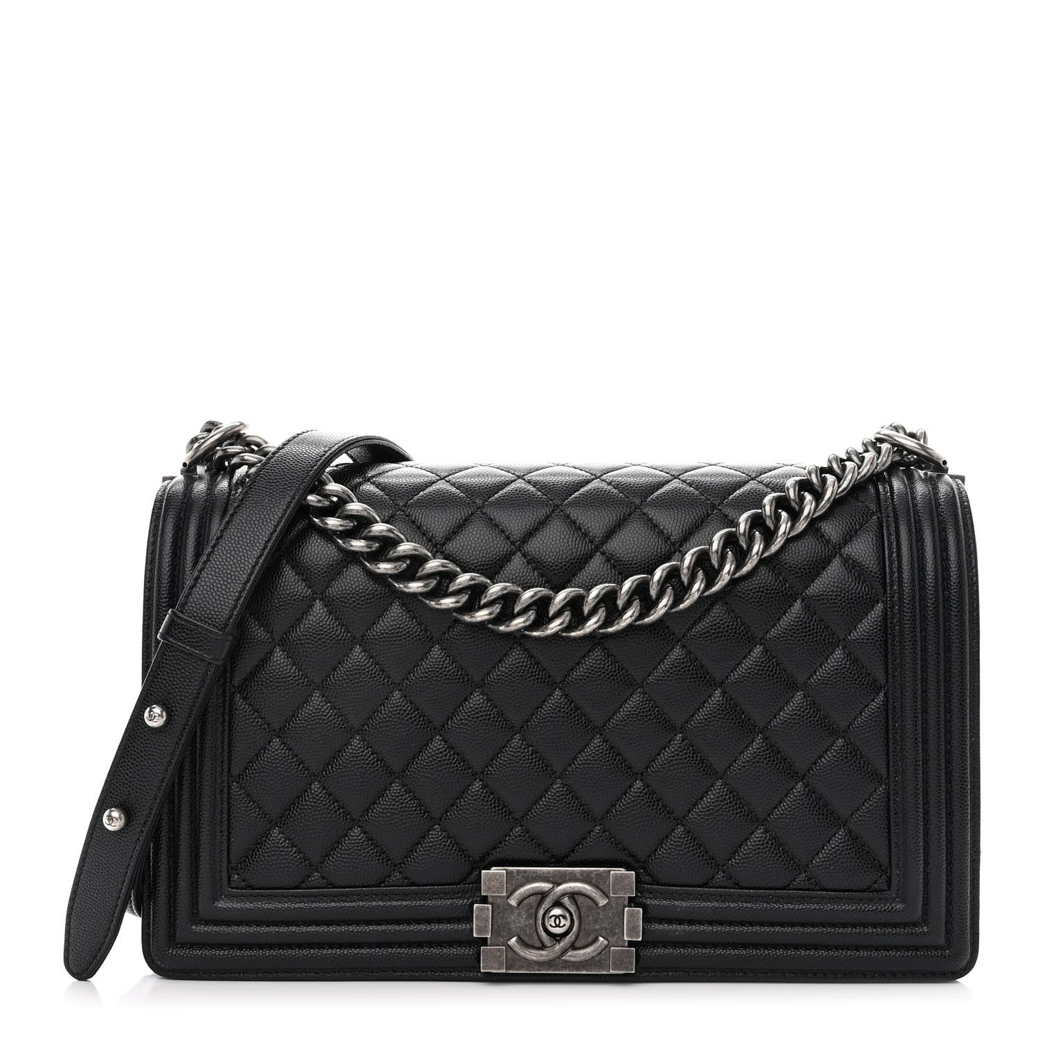 Chanel Caviar Quilted New Medium Boy Flap Black 1 of 11