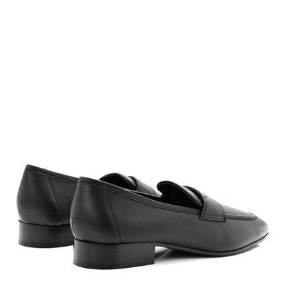 Chanel Calfskin Mens Stitched CC Loafers 45 Black 4 of 9