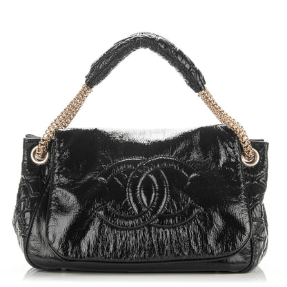 Chanel Vinyl Rodeo Accordion Flap Bag Black 1 of 7