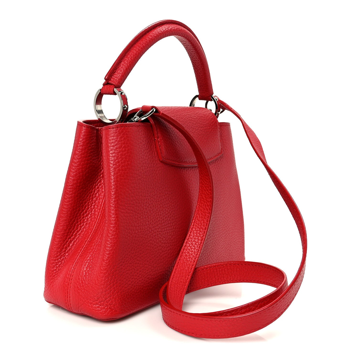Louis Vuitton Taurillon Capucines BB Scarlet Red 2 of 8