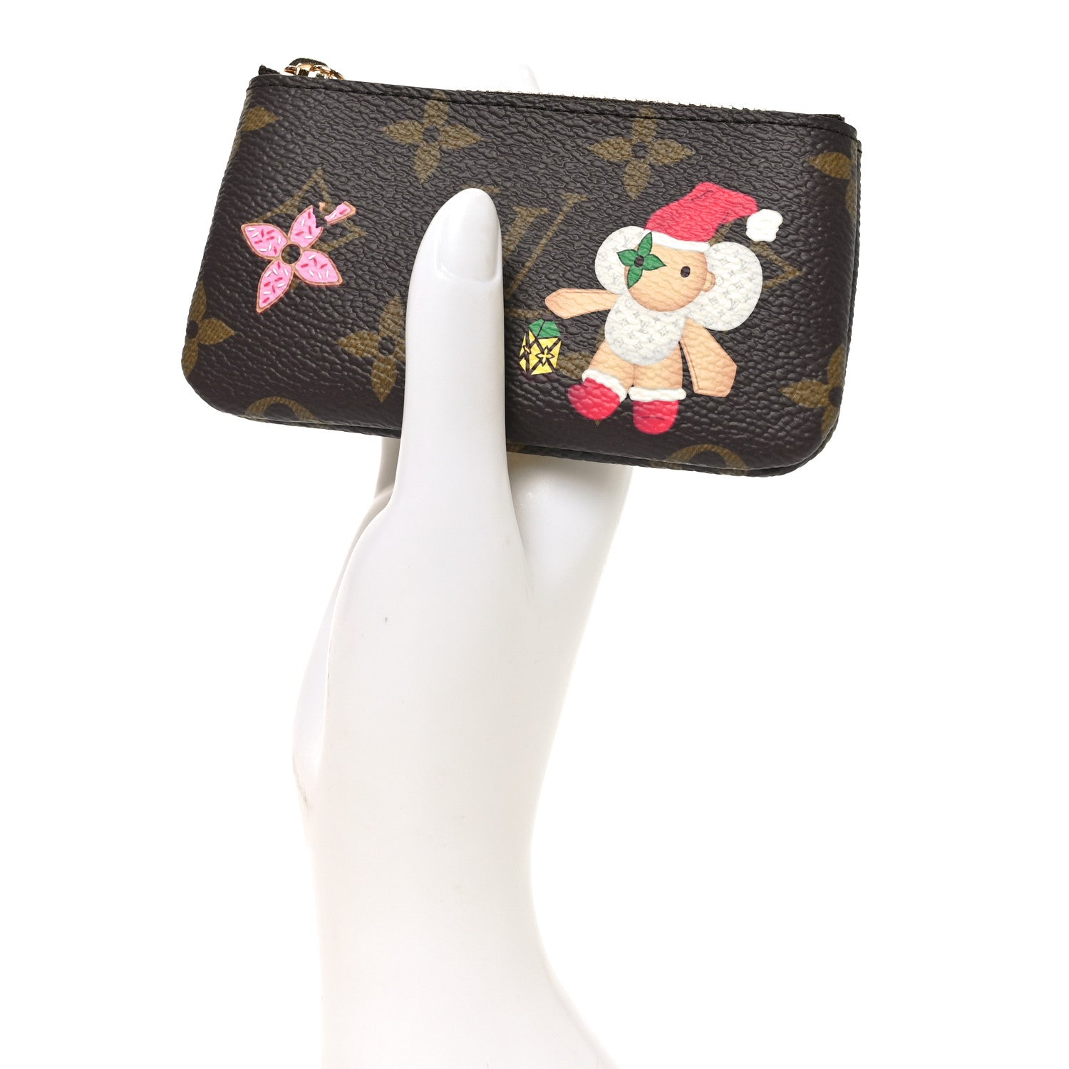 Louis Vuitton Monogram 2024 Christmas Animation Candy Factory Key Pouch Candy Red 2 of 7