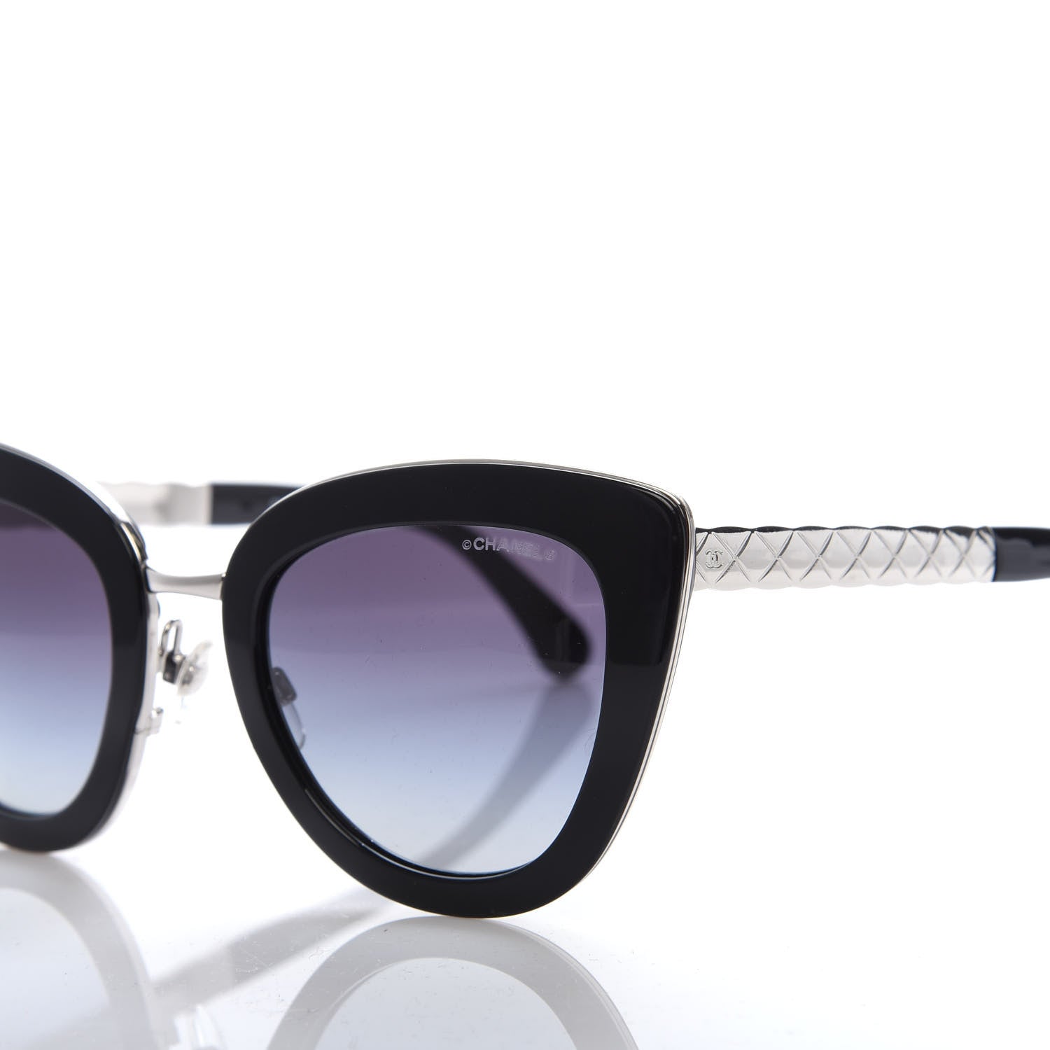 Chanel Cat Eye Quilted Sunglasses 5388 Black 7 of 8