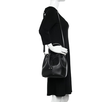 Jimmy Choo Smooth Shiny Calfskin Bon Bon Bucket Bag Black 2 of 9