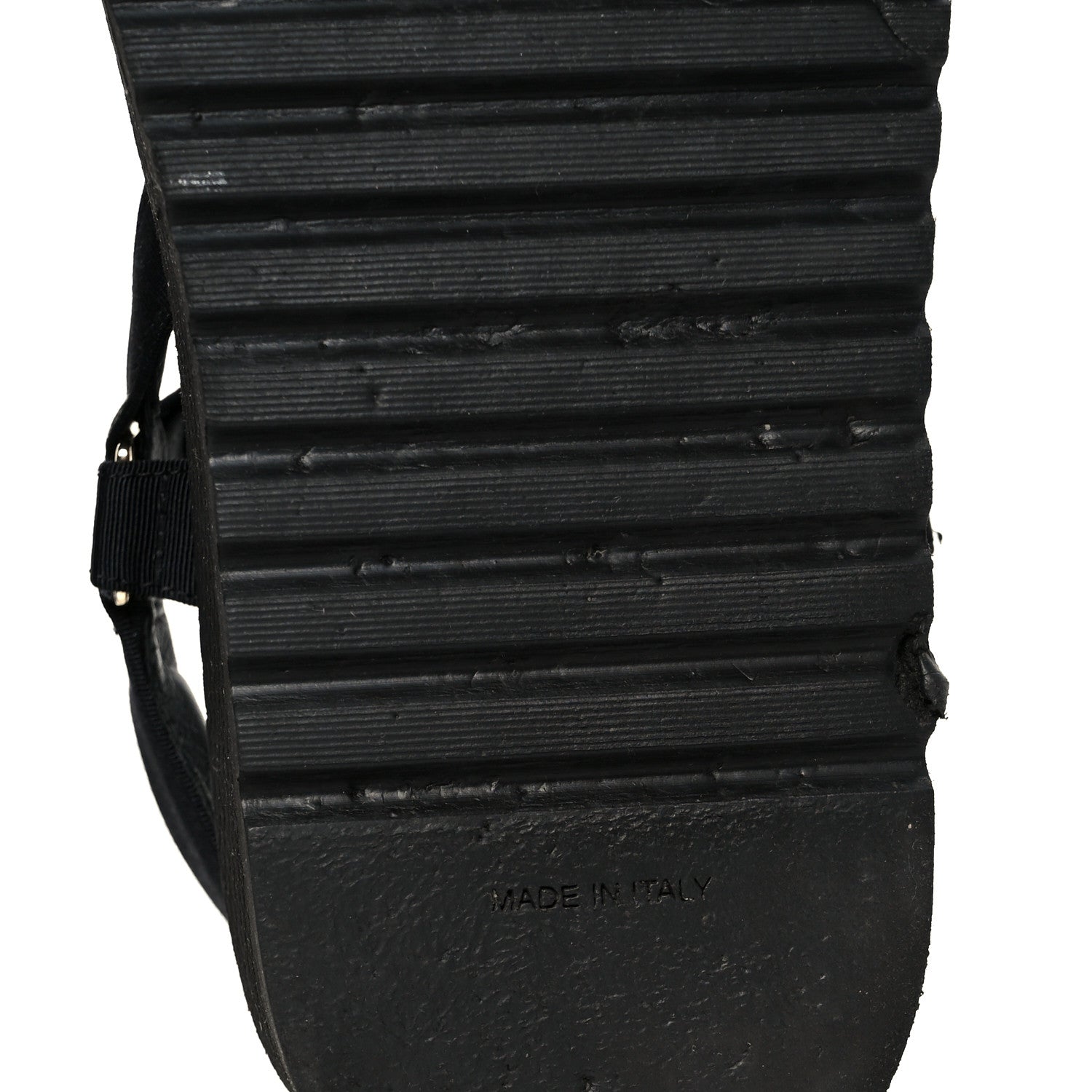 Chanel Grosgrain Logo Platform Sandals 38.5 Black 8 of 10