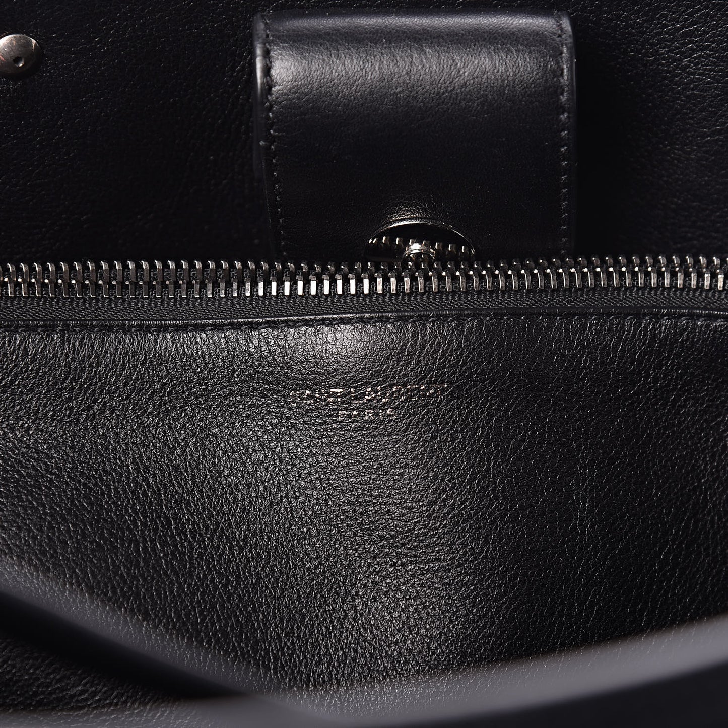 Calfskin Medium Amber Tote Black