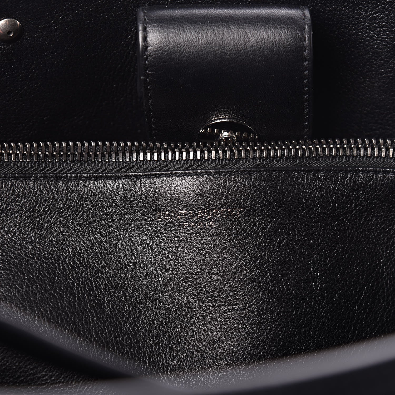 Saint Laurent Calfskin Medium Amber Tote Black 8 of 12