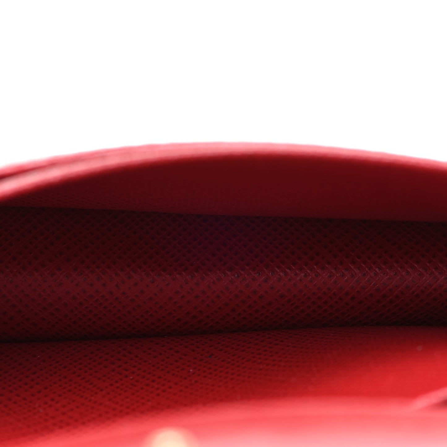 Saffiano Metal Card Holder Rosso