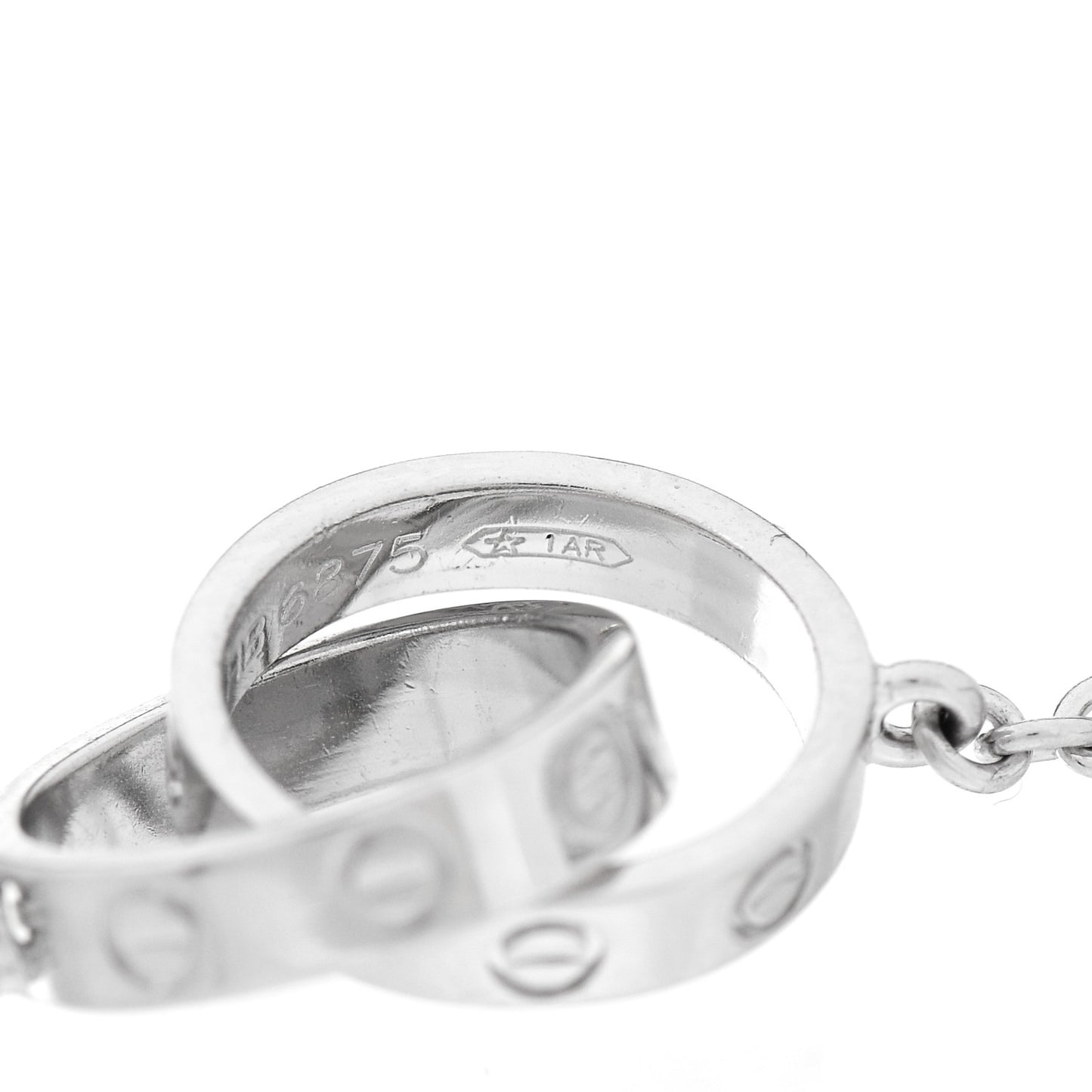 18K White Gold Interlocking LOVE Bracelet