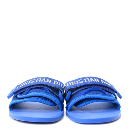 Christian Dior Technical Stretch Fabric Camouflage Dio(r)evolution Slide Sandals 35 Blue Fluo 3 of 10
