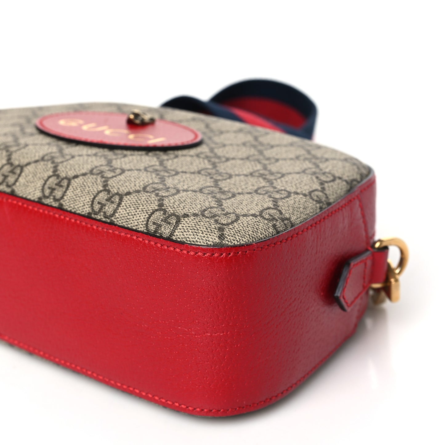 GG Supreme Monogram Web Neo Vintage Shoulder Bag Beige Red