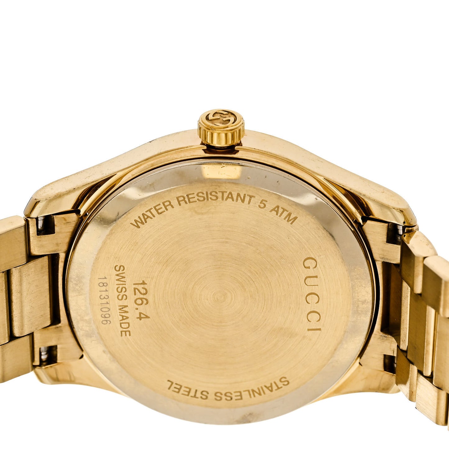 Stainless Steel 38mm G-Timeless Diamante Quartz Watch Gold