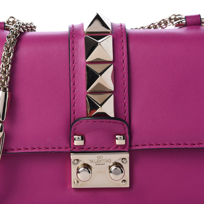 Valentino Garavani Vitello Mini Glam Lock Rockstud Flap Fuxia 9 of 9