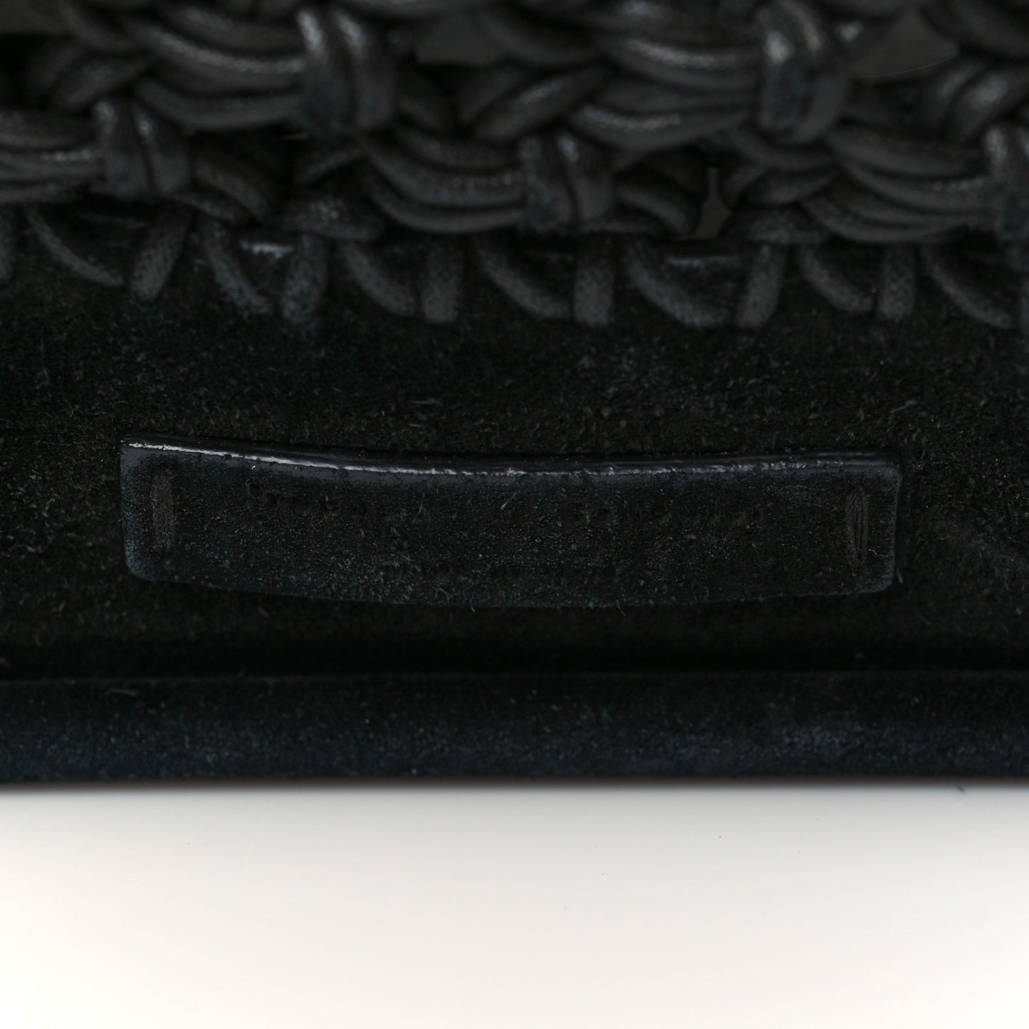 Calfskin Suede Large Macrame Tote Black