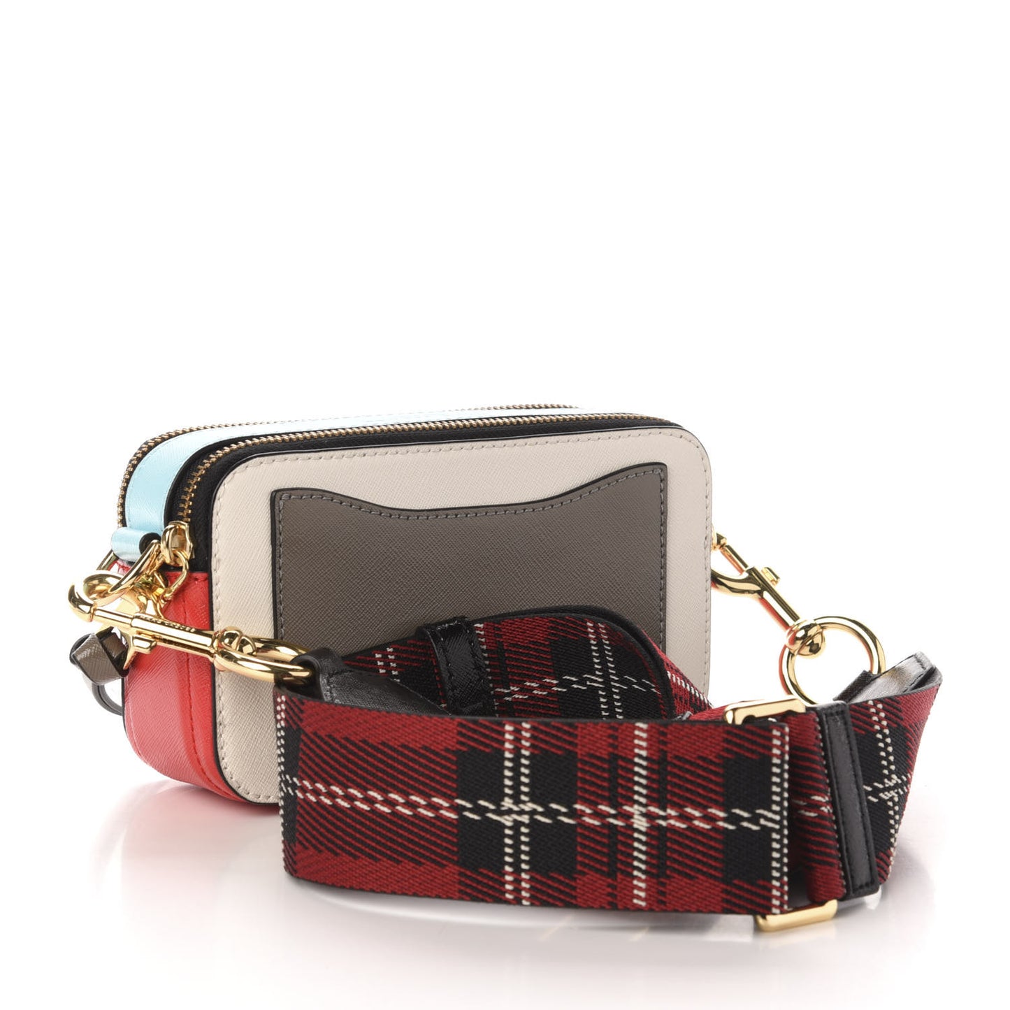 Saffiano Small Snapshot Camera Bag Porcelain Multi