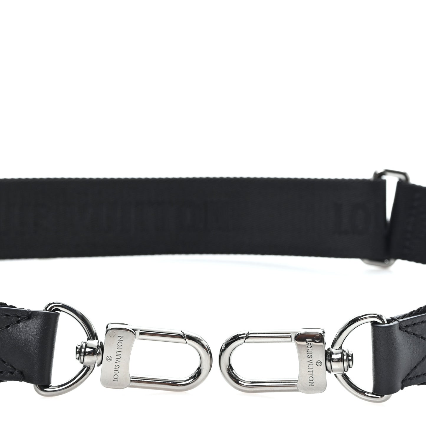 Jacquard Canvas Keepall Bandouliere Adjustable Shoulder Strap Black