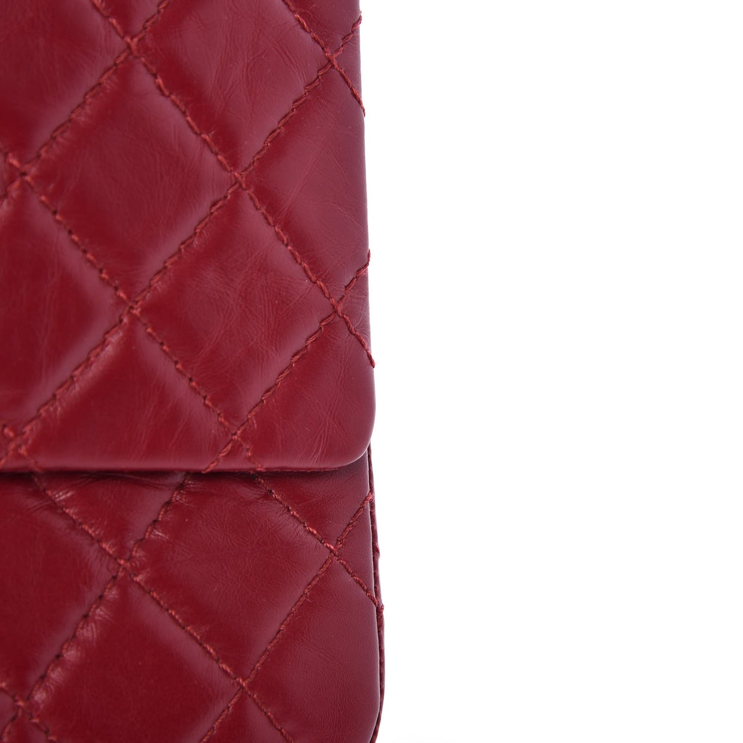 Aged Calfskin Quilted 2.55 Reissue 226 Flap Red