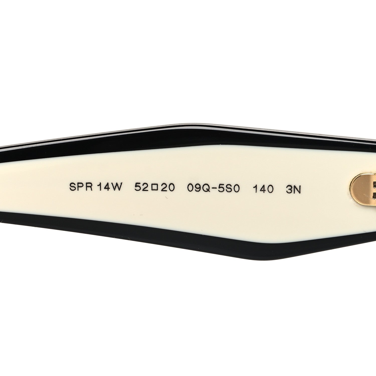 Prada Acetate Square Sunglasses SPR 14W Black White 6 of 7