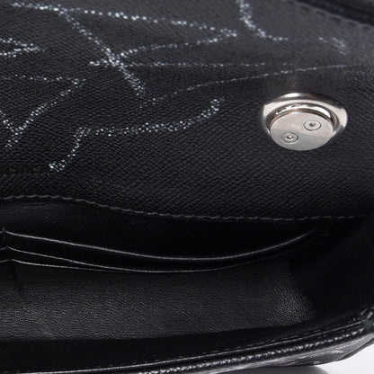 Balenciaga Calfskin Graffiti BB Chain Wallet Black Multicolor 4 of 8