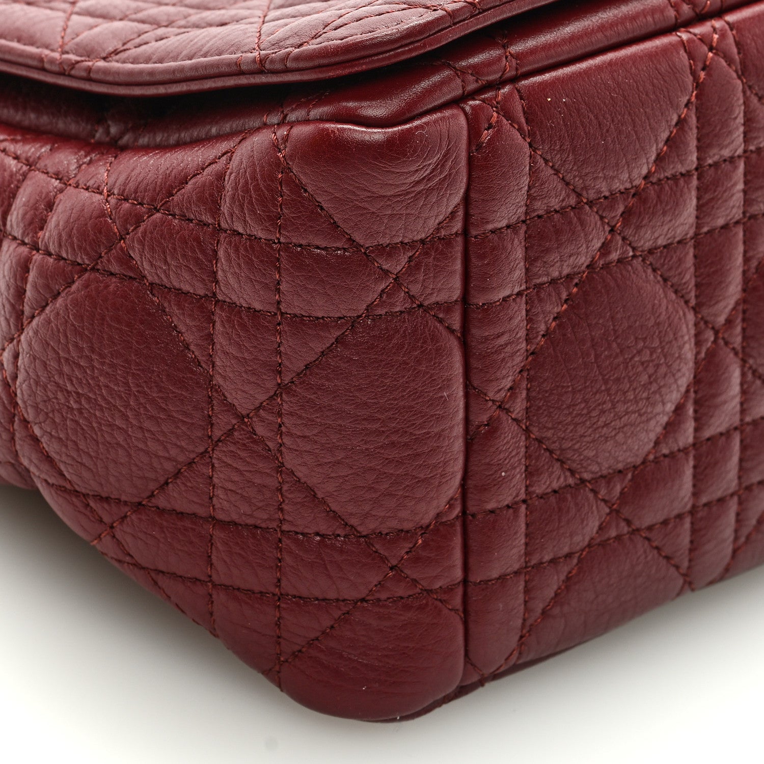 Christian Dior Calfskin Cannage Medium Caro Bag Brick Red 7 of 8