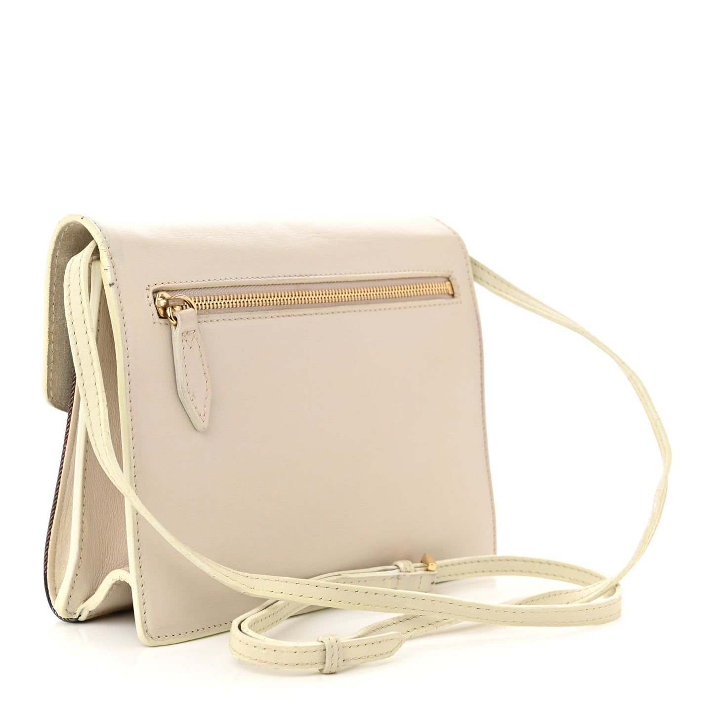 Derby Calfskin House Check Small Macken Crossbody Bag Limestone