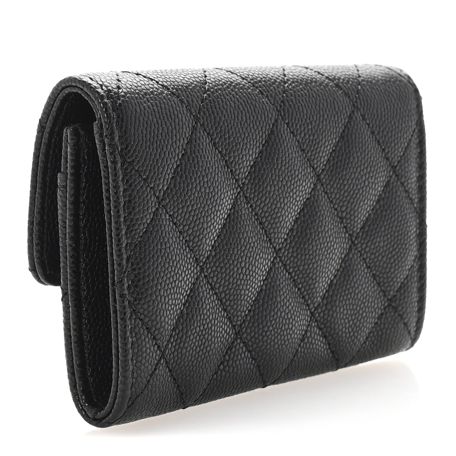 Chanel Caviar Quilted CC Flap Card Holder Black 3 of 9